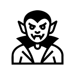icon black and white vampire