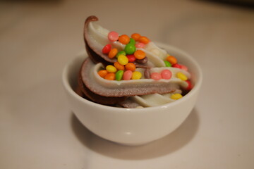 Swirled Chocolate and Vanilla Soft Serve
