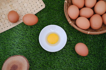 Farm Fresh Eggs in Rustic Setting
