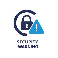 Security Warning Alert Notification with Padlock and Exclamation Point for Data Protection and Cybersecurity Awareness Education