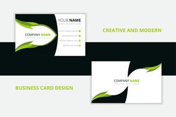 Simple and modern business card design template. Creative design template layout.
