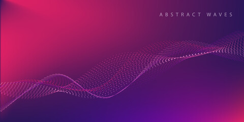 Abstract Waves in Gradient Colors