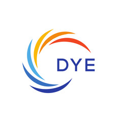 Naklejka premium DYE logo design on white background.