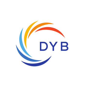 DYB logo design on white  background.