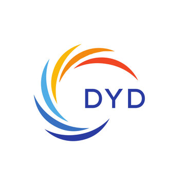 DYD logo design on white  background.