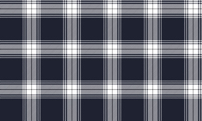 Seamless plaid pattern, navy and white, modern and elegant design, suitable for textile design, fashion clothing, skirts, pants and other design, vector illustration.