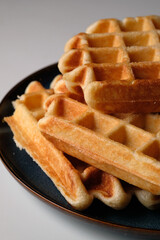 belgian waffle close up
