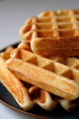 belgian waffles close up