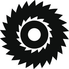 industrial miter saw blade close up black vector