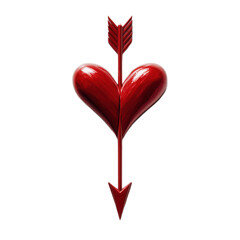 Red heart with an arrow pointing to the left