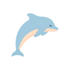 Dolphin. Sea Animals. Friendly Sea Animals Concept