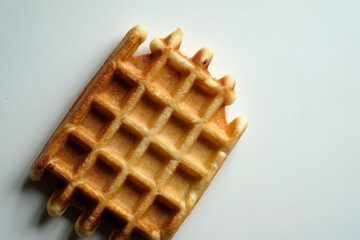 belgian waffle on a light background