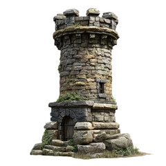 Castle made of stone with a small door and a window