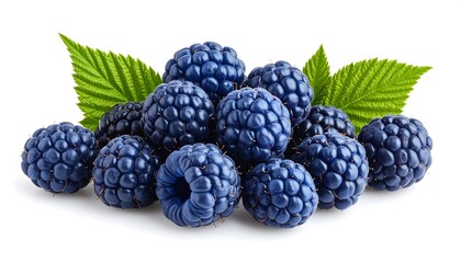 Fresh blackberries piled high