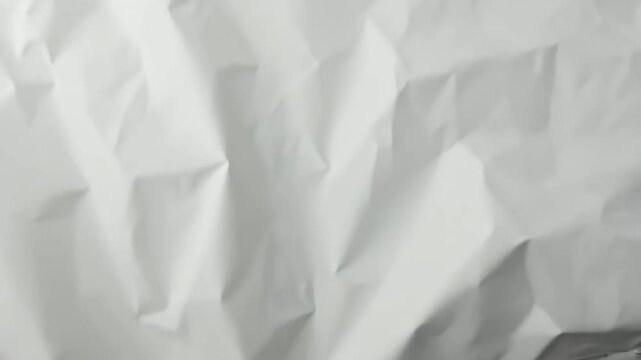 Crumpled White Paper Texture