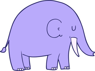 cartoon elephant in bright neon color
