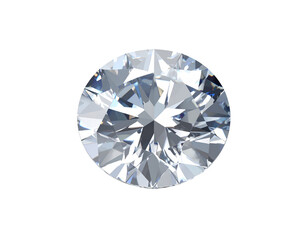 Loose Oval Diamond Lying at an Angle with Soft Shadow &ndash; White Background
