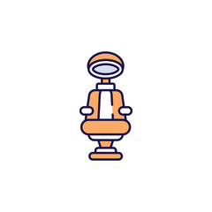 Hood Dryer icon design with white background stock illustration