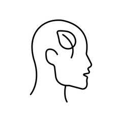 Green Mindset Eco Thinking Philosophy Line Icon