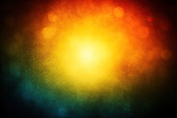 Radiant, colorful abstract design with a central bright light source surrounded by swirling, textured hues