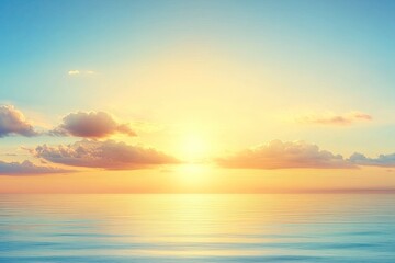 Obraz premium Sunrise or sunset over a calm sea, vibrant colors