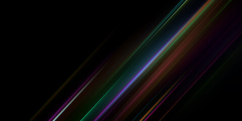 Obraz premium Neon dynamic diagonal light rays background. Techno digital geometric concept design for wallpaper, banner, presentation, background 