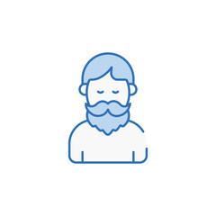 Beard icon design with white background stock illustration