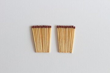 Two Separate Matchstick Groups: Symbol of Division or Competition