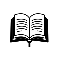 Open Book with Lines