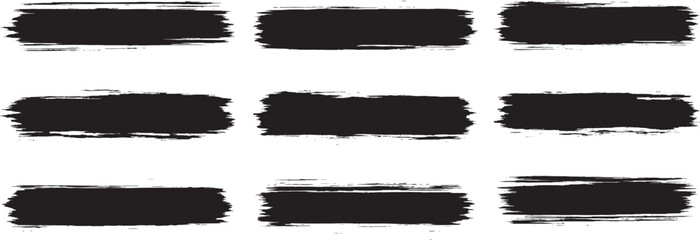 A set of textured paint strokes combining bold black and vivid color swatches in grunge style—ideal for creative layouts, digital art, marketing visuals, and craft design assets.