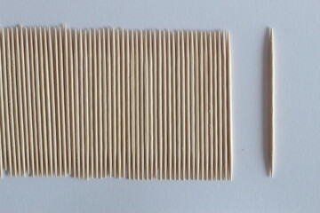 Toothpick Row with One Set Apart: Concept of Separation or Independence