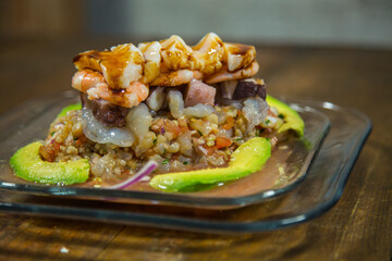 MIX DE CAMARON CALLO Y PULPO SEA FOOD MARISCOS FRESCOS