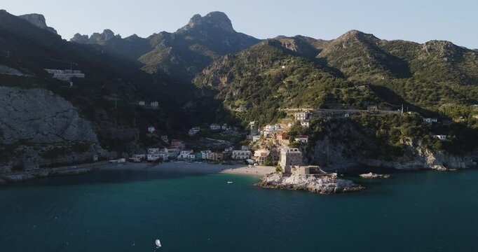Aerial view of Salerno, Campania, Italy.