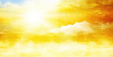 Brilliant sunburst through vibrant clouds