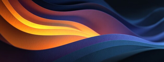 Naklejka premium Abstract background with flowing multicolored waves and vibrant lighting contrast