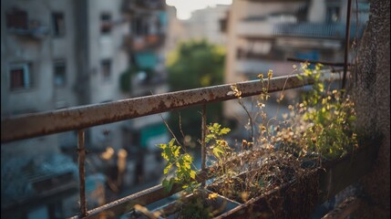Rusty Balcony Transformed into Micro Meadow