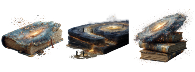 Cosmic Journey Through Books: Galactic Worlds Beyond Imagination