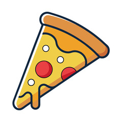 Delicious slice of pepperoni pizza with melting cheese