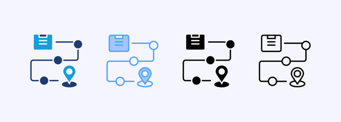 Milestone Tracking Icon Set Multiple Style Collection