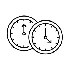 time difference icon, global time zone vector symbol
