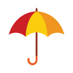 Red Yellow Orange Umbrella Colorful Rainy Day Protection