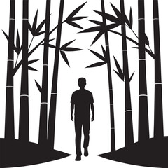 Walking Mindfully Through Calm Bamboo Grove