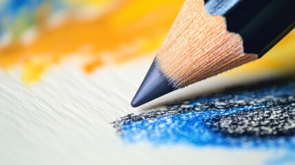 Close Up View of a Variety of Colored Pencils Arranged in a Diagonal Line on a Clean White Background Ideal for Artistic Projects and Creativity