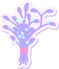 mistletoe for spells sticker in bright neon color