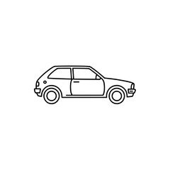 Fototapeta premium Classic Car Line Art Illustration Sleek Automotive Design Minimalist Aesthetic Vehicle Drawing Transportation Concept