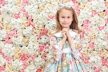 princess in floral dress