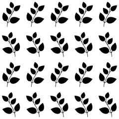A simple, minimalist, and elegant seamless pattern featuring leaf silhouettes. Ideal for textile design, wallpaper, branding, packaging, and nature-themed projects.