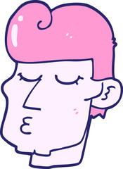 Obraz premium cartoon handsome man in bright neon color