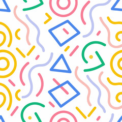 abstract geometric shapes, lines abstract background with colorful arrows