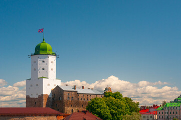 Ancient Vyborg fortress in Vyborg town, Leningrad region, Russia